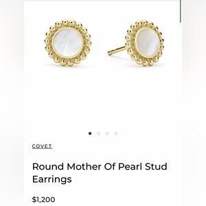 LAGOS Covet 18k Gold and Mother of Pearl Stud Earrings